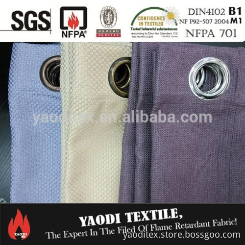 High quality 100 polyester fire retardant fabric for curtain